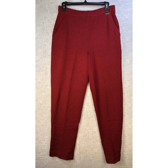 St. John Pants - St. John Sport By Marie Gray Red Santana Knit Dress Pants Womens Size Medium